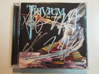 Trivium The Crusade Cd Hand Autographed By All 4 Members In 2006 100 Authentic
