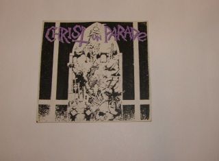 Christ On Parade 1985 Paper Sticker,  4.  2 " X4 " Sf Hardcore Crossover Neurosis