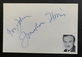 Vintage Jonathan Harris Autograph - Lost In Space - Land Of The Giants