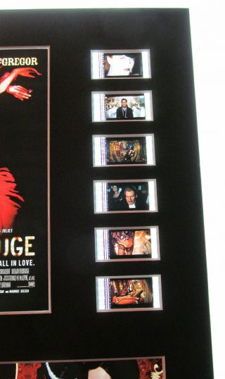 MOULIN ROUGE 2001 Nicole Kidman Ewan McGregor 35mm Movie Film Cell Display 8x10 2