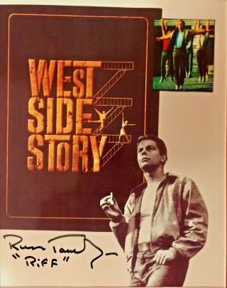 West Side Story: Russ Tamblyn Autographed Framed 8x10 Promo Card.