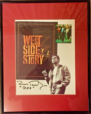 WEST SIDE STORY: Russ Tamblyn Autographed Framed 8x10 Promo Card. 3