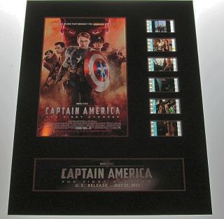 Captain America The First Avenger 35mm Movie Film Cell Display 8x10 Mounted
