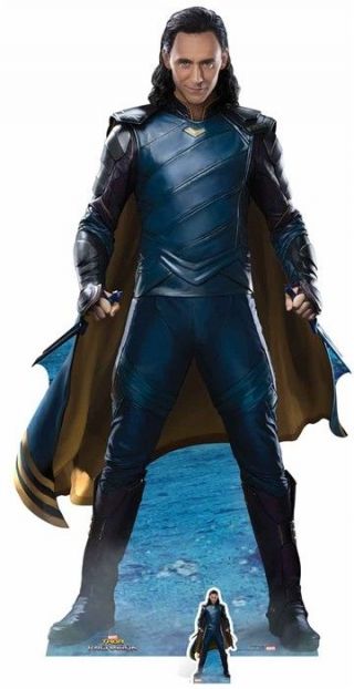 Loki From Thor Ragnarok (tom Hiddleston) Lifesize And Mini Cardboard Cutout