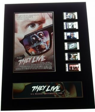 They Live 1988 John Carpenter R Piper 35mm Movie Film Cell Display 8x10 Horror