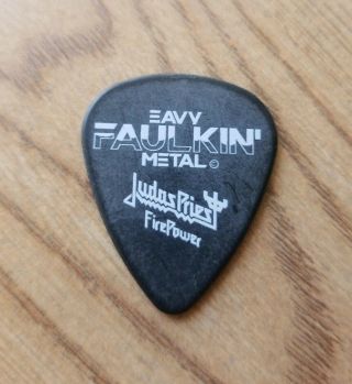 Judas Priest Richie Faulkner Guitar Pick FIREPOWER TOUR 2018 RARE OOP 2