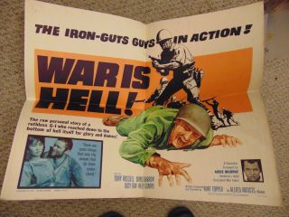 Audie Murphy War Is Hell 22x28 " Movie Poster B2 M8640