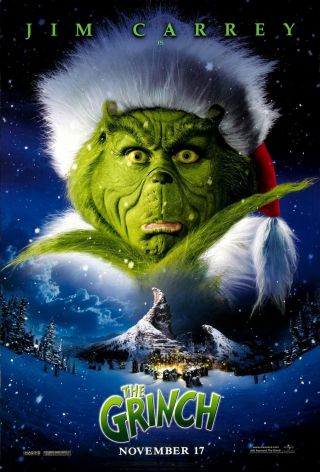 How The Grinch Stole Christmas Dr.  Seuss Jim Carrey Rolled 27x40 Poster