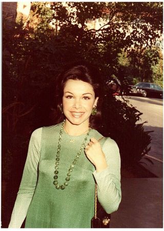 Annette Funicello Rare Vintage 3x5 Color Snapshot Photo In Green Dress