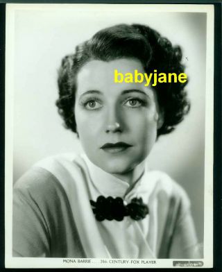 Mona Barrie Vintage 8x10 Photo Taken By Gene Kornman At 20th Century Fox