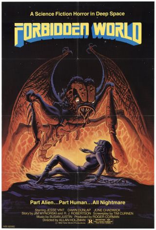 Forbidden World 1982 26.  75x39.  25 Orig Movie Poster Fff - 76265 Fine,  Very Good