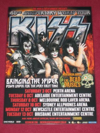 Kiss - 2015 Australian Tour - 40th Anniversary - Promo Tour Poster