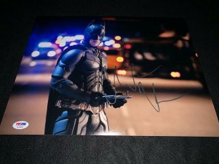 Christian Bale Signed 11x14 Photo Batman Dark Knight Rises Psa Jsa