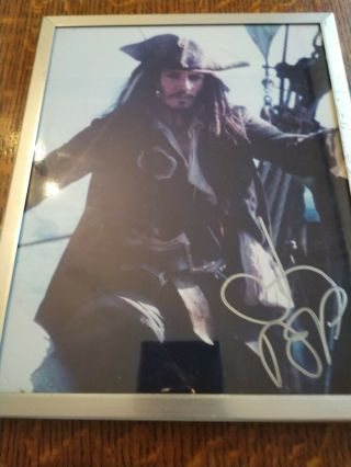 8x10 Johnny Depp As Jack Sparrow Autograph W/coa