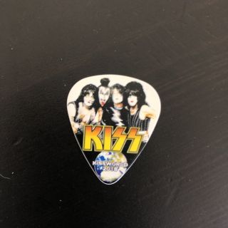Kiss World 2018 Logo Guitar Pick - Gene Simmons Signed Autograph Band Rare Eotr