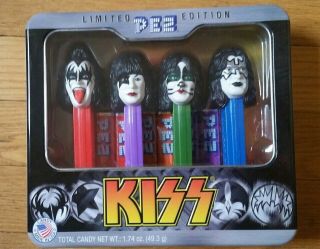 Kiss Limited Edition Pez Candy Dispensers 4pc Set - - Collectible Tin