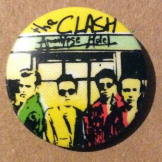 The Clash Apocalypse Hotel 25mm Badge / Strummer / Jones / Punk / Frestonia.