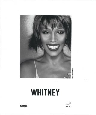 Whitney Houston Press Kit,  2000,  Lovely 8x10 Glossy Photo Record Label Portrait
