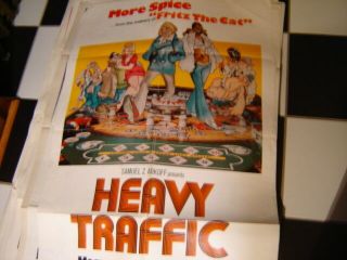 Vintage 1973 Heavy Traffic 27x41 1 Sheet Movie Poster