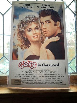 Grease 14x36 Rolled Near Movie Poster 1978 Insert Olivia Newton John