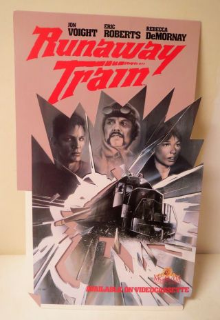 Vintage 1985 Runaway Train Jon Voight Video Store Promo Standee 3 - D Diecut