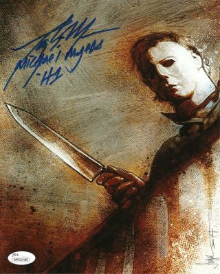 Tony Moran Signed 8x10 Photo Halloween 1978 Michael Myers H1 Jsa Witness
