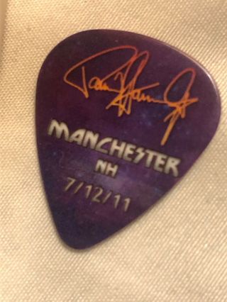 KISS Hottest On Earth Tour Guitar Pick Paul Stanley Signed Manchester NH 7/12/11 2