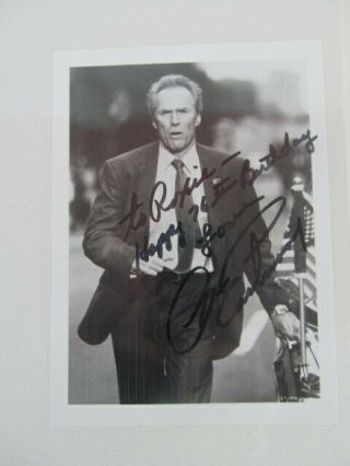 Clint Eastwood Autograph 1993 Signed Photo 5x7 From Line Of Fire Movie