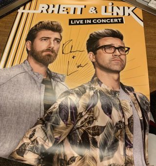 Rhett And Link Live In Concert Signed Poster And Tote Bag