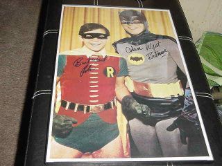 Adam West & Burt Ward Signed Auto 1960s Framed 11x17 Photo Batman & Robin