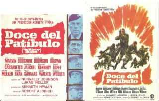 The Dirty Dozen Lee Marvin Charles Bronson Set Of 2 Spanish Herald Mini Poster