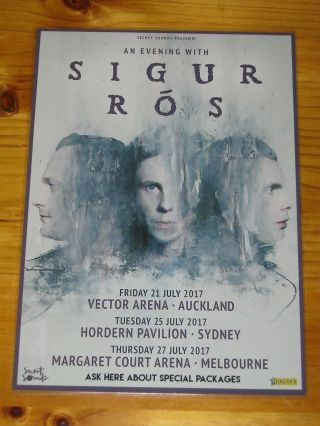 Sigur Ros - 2017 Australia Tour - Laminated Promotional Poster