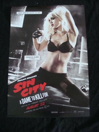 Sin City A Dame To Kill For Movie Poster Jessica Alba 2014 Dsone Sheet