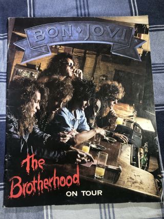 Bon Jovi Concert Program The Brotherhood On Tour 1989 Vtg