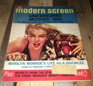 Modern Screen Marilyn Monroe Cover October 1961 Marilyn 
