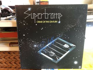 Signed Vinyl Album By Roger Hodgson Of Supertramp Band Crime Of The Century