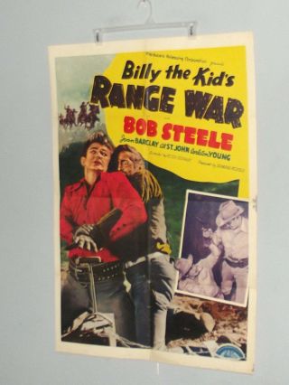 Billy the Kid ' s Range War (1941) 27X41,  Bob Steele,  Al St.  John,  Joan Barclay. 2