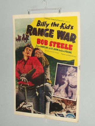 Billy the Kid ' s Range War (1941) 27X41,  Bob Steele,  Al St.  John,  Joan Barclay. 4