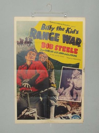 Billy the Kid ' s Range War (1941) 27X41,  Bob Steele,  Al St.  John,  Joan Barclay. 5