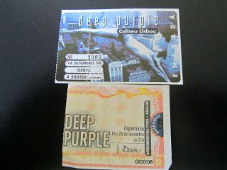 Deep Purple 2 X Ticket Portugal 1998 Brazil 2006 Concert Tour