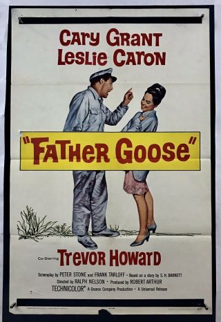 Father Goose Movie Poster (verygood -) One Sheet 1965 Cary Grant 4029