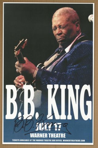 B.  B.  King Autographed Gig Poster King Of The Blues