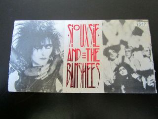 Siouxsie And The Banshees 1984 Ticket Portugal Tour Concert Punk Rock