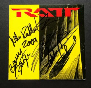 2009 Ratt Signed/l Autographed Cd Sleeve
