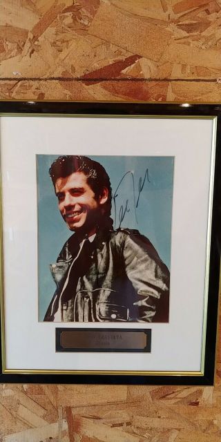 Signed John Travolta 8x10 Danny Zuko Grease Picture Certificate Of Authenticity