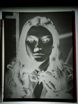 Dark Shadows Kate Jackson Night Of Goth Tv Show Negative Only B&w Movie Photo