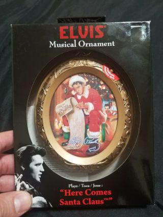 Elvis Musical Christmas Ornament - Here Comes Santa Claus