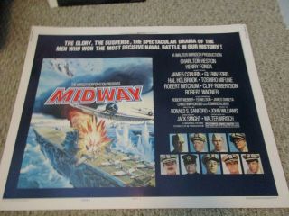 Midway Movie Poster 22x28 Half Sheet Charlton Heston Fonda James Coburn