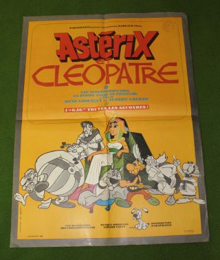 Vintage Asterix And Cleopatra French Movie Poster Cartoon Collectors Must L@@k