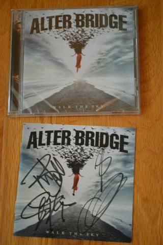 Alter Bridge " Walk The Sky " Autographed Cd With Entire Band 2019